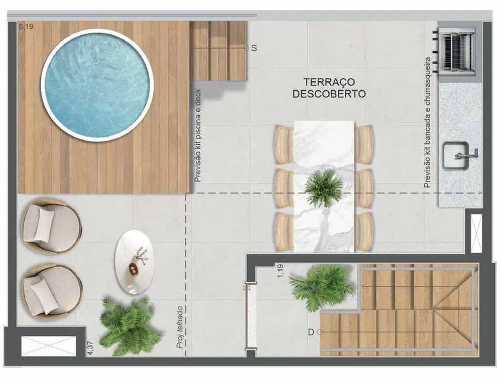 Cobertura, 1 quarto, 70 m² - Foto 19