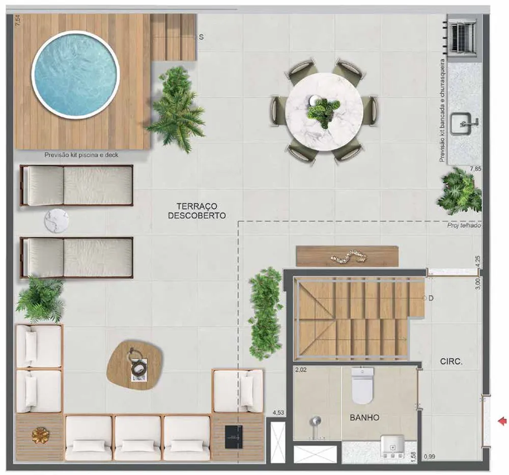 Cobertura, 1 quarto, 70 m² - Foto 76