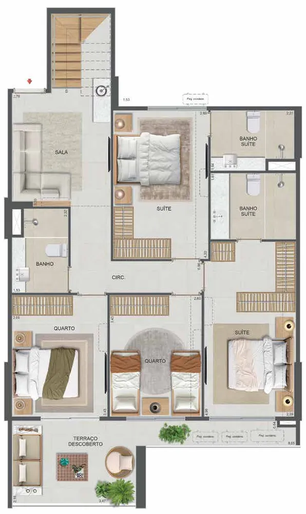 Cobertura, 1 quarto, 70 m² - Foto 91