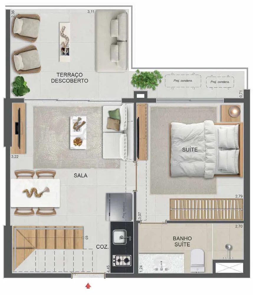 Cobertura, 1 quarto, 70 m² - Foto 24