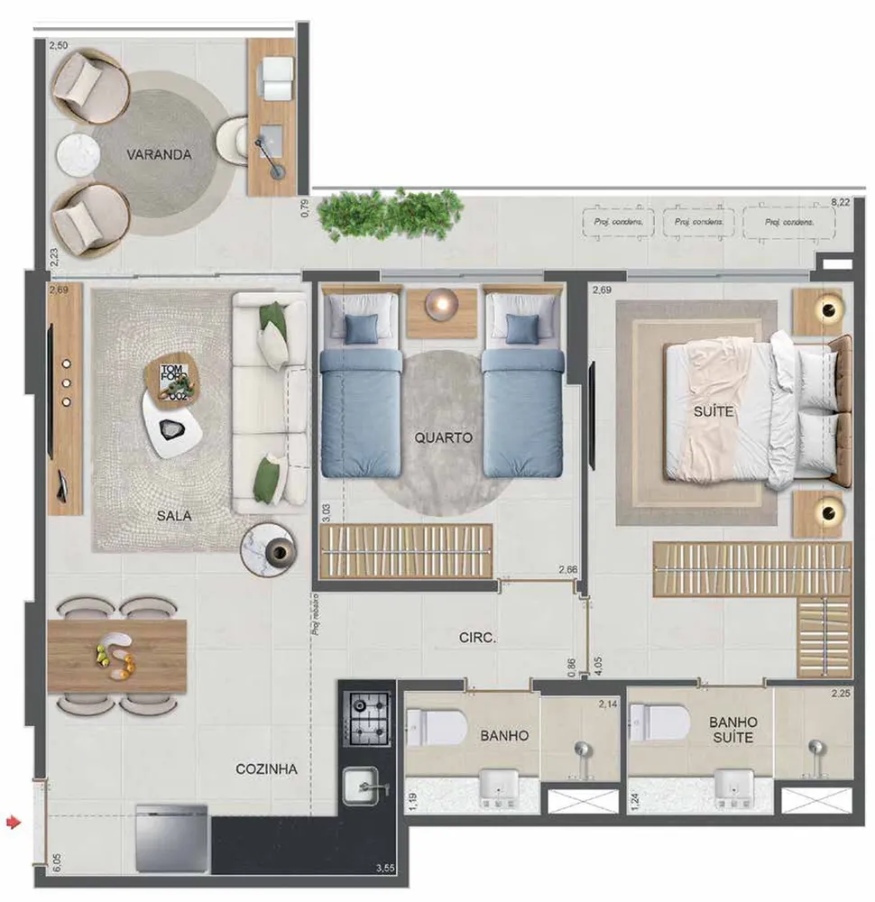Cobertura, 1 quarto, 70 m² - Foto 15