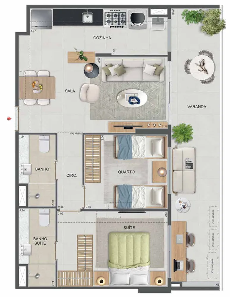 Cobertura, 1 quarto, 70 m² - Foto 53