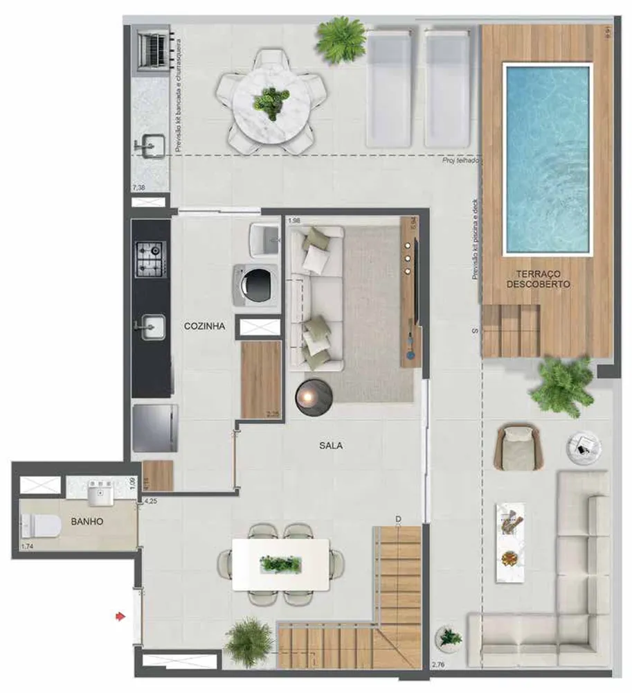 Cobertura, 1 quarto, 70 m² - Foto 104