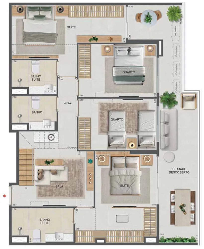 Cobertura, 1 quarto, 70 m² - Foto 97