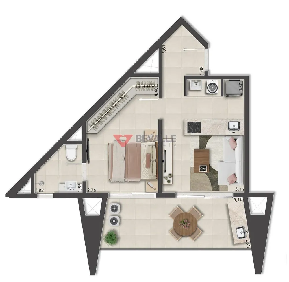 Apartamento, 1 quarto, 47 m² - Foto 30