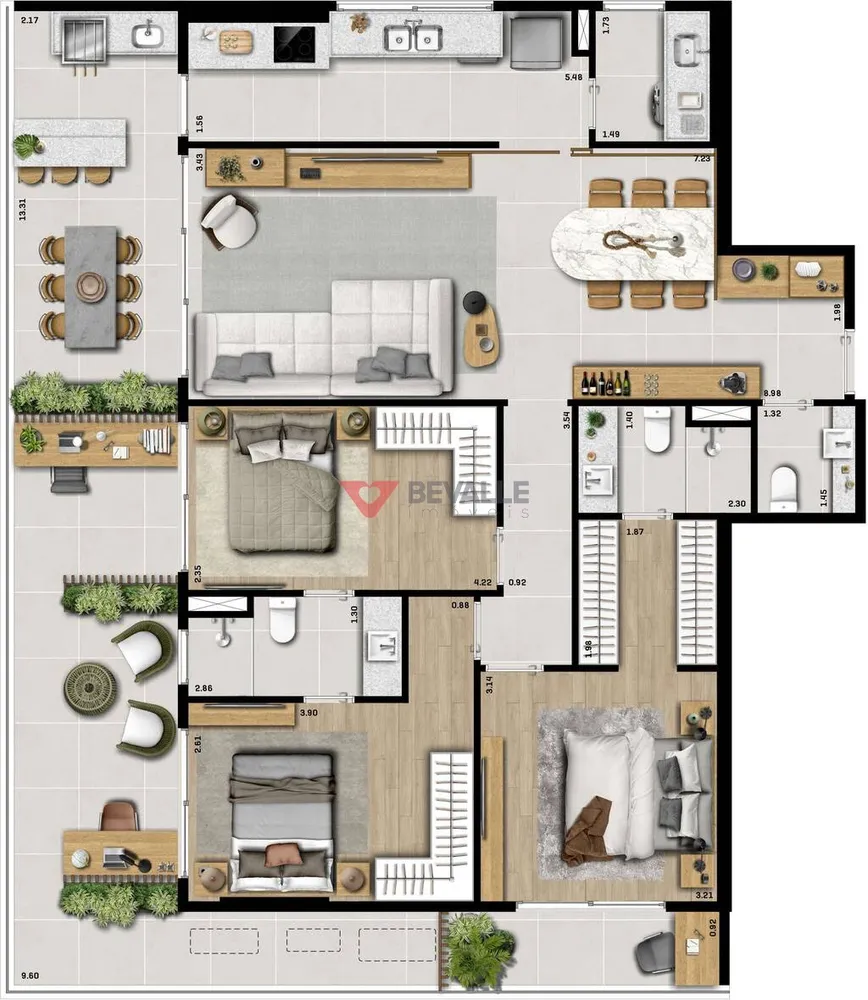 Cobertura, 3 quartos, 221 m² - Foto 12