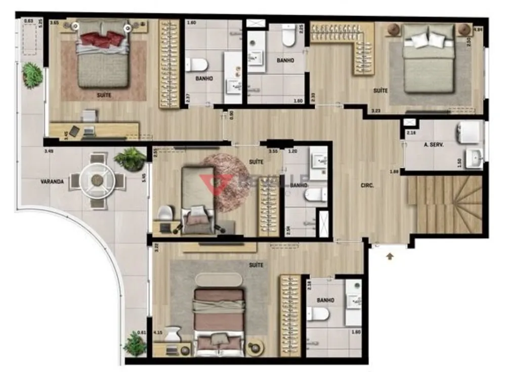 Apartamento, 3 quartos, 133 m² - Foto 19