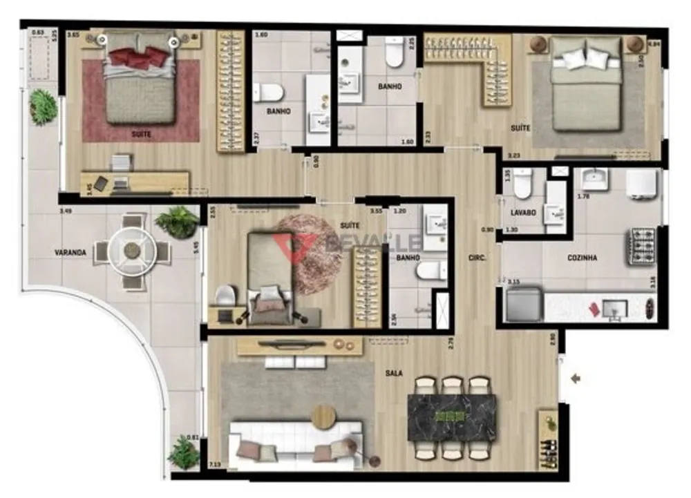 Apartamento, 3 quartos, 133 m² - Foto 7