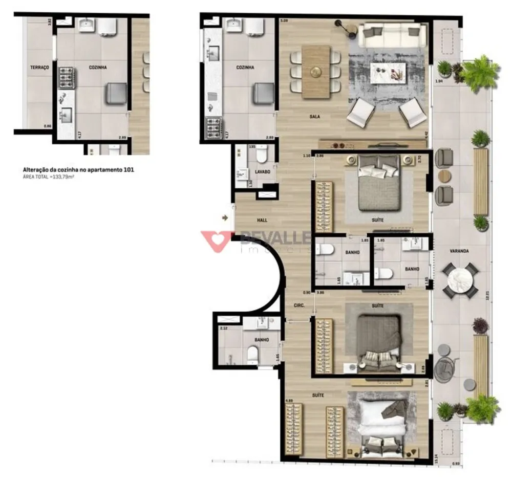 Apartamento, 3 quartos, 133 m² - Foto 12