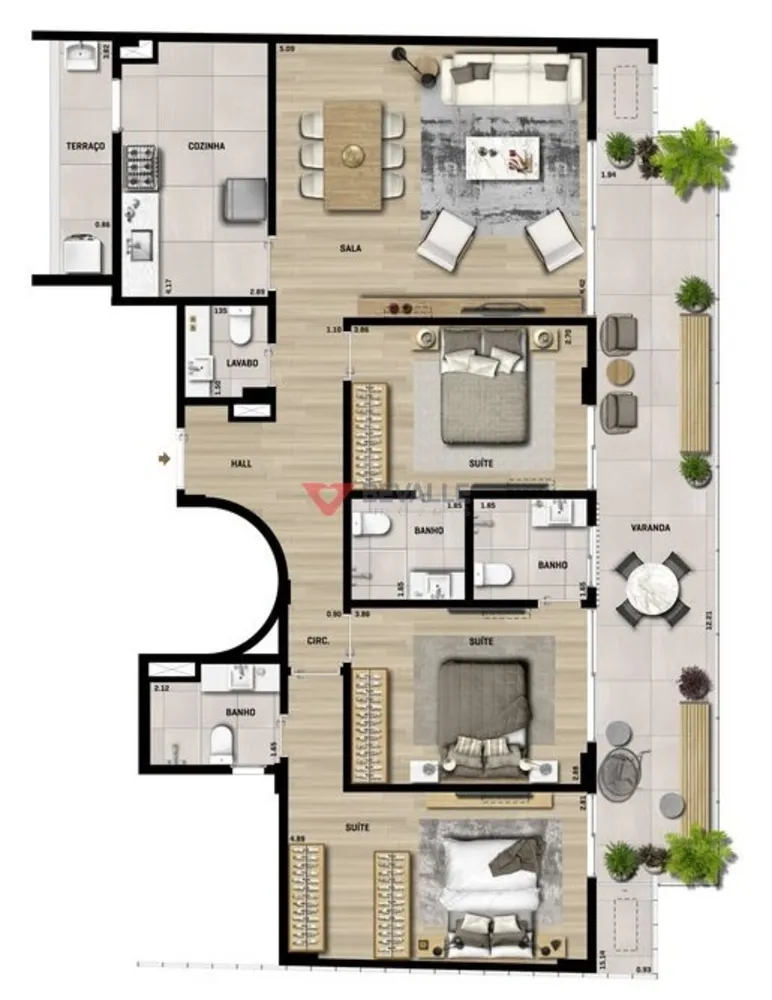 Apartamento, 3 quartos, 133 m² - Foto 14