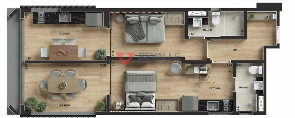 Cobertura, 1 quarto, 123 m² - Foto 12