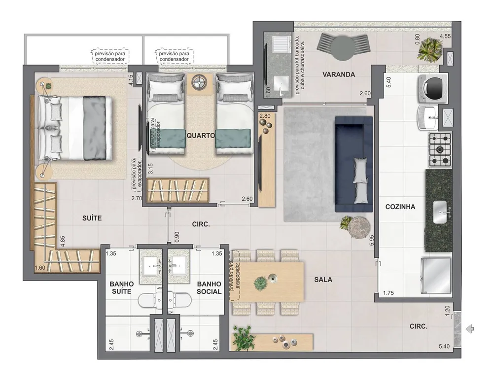 Apartamento, 2 quartos, 75 m² - Foto 13