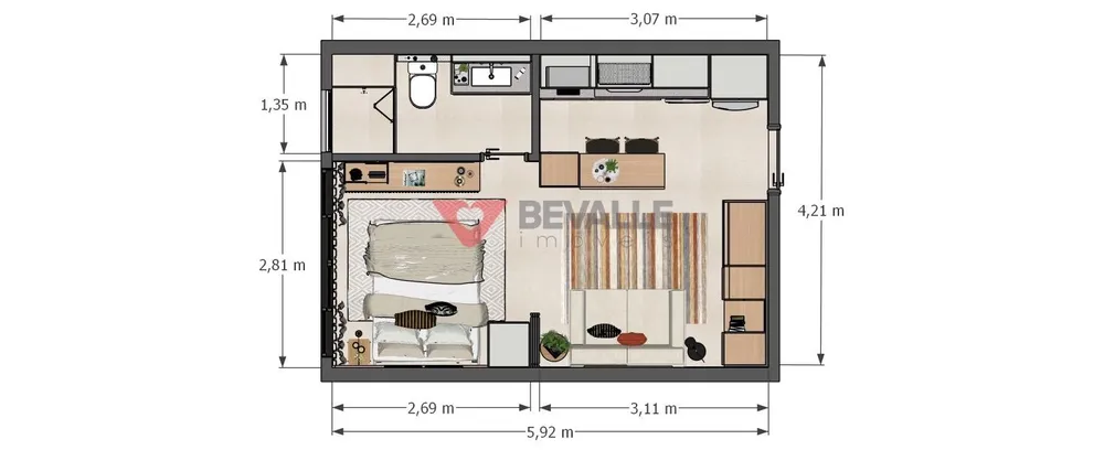 Apartamento, 1 quarto, 27 m² - Foto 6