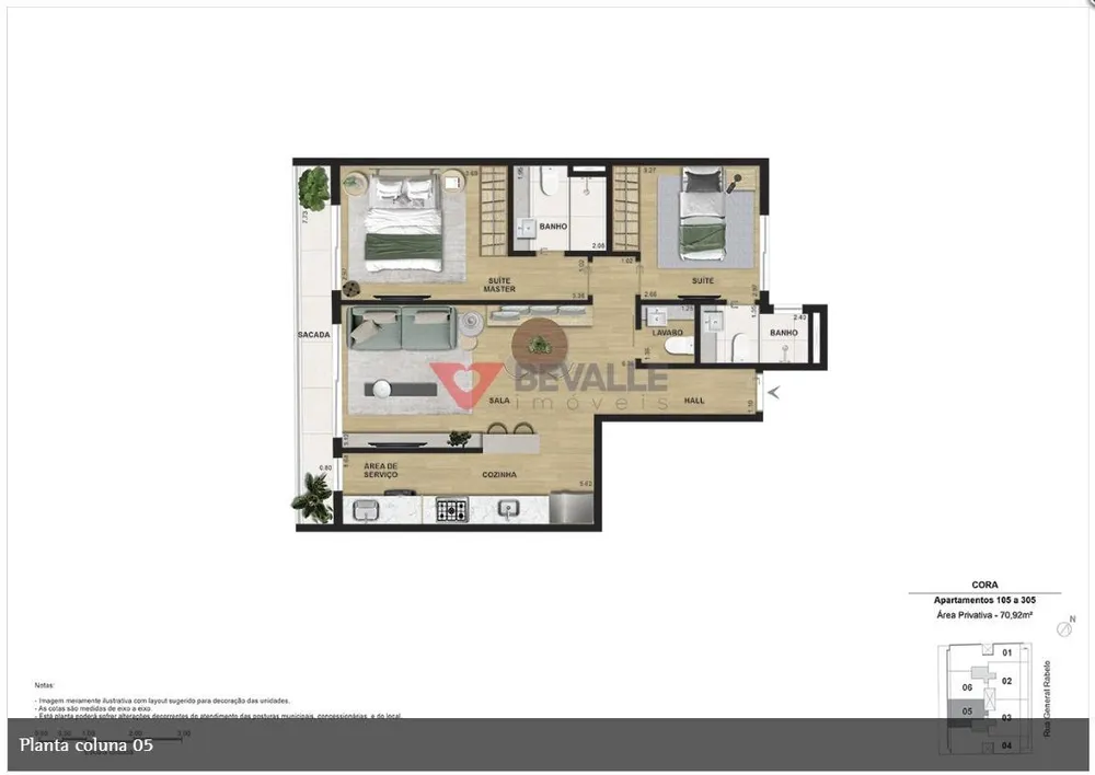 Apartamento, 2 quartos, 70 m² - Foto 2