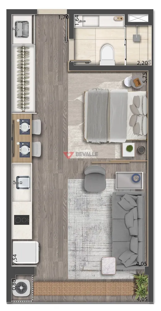 Apartamento, 1 quarto, 66 m² - Foto 19