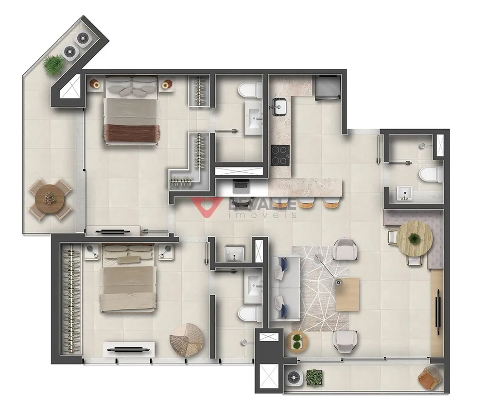 Apartamento, 1 quarto, 66 m² - Foto 56