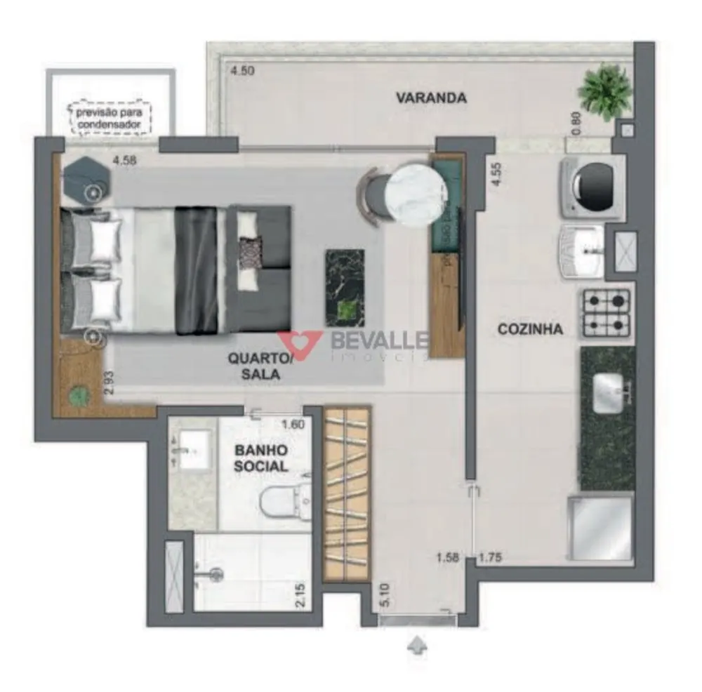 Apartamento, 1 quarto, 37 m² - Foto 4