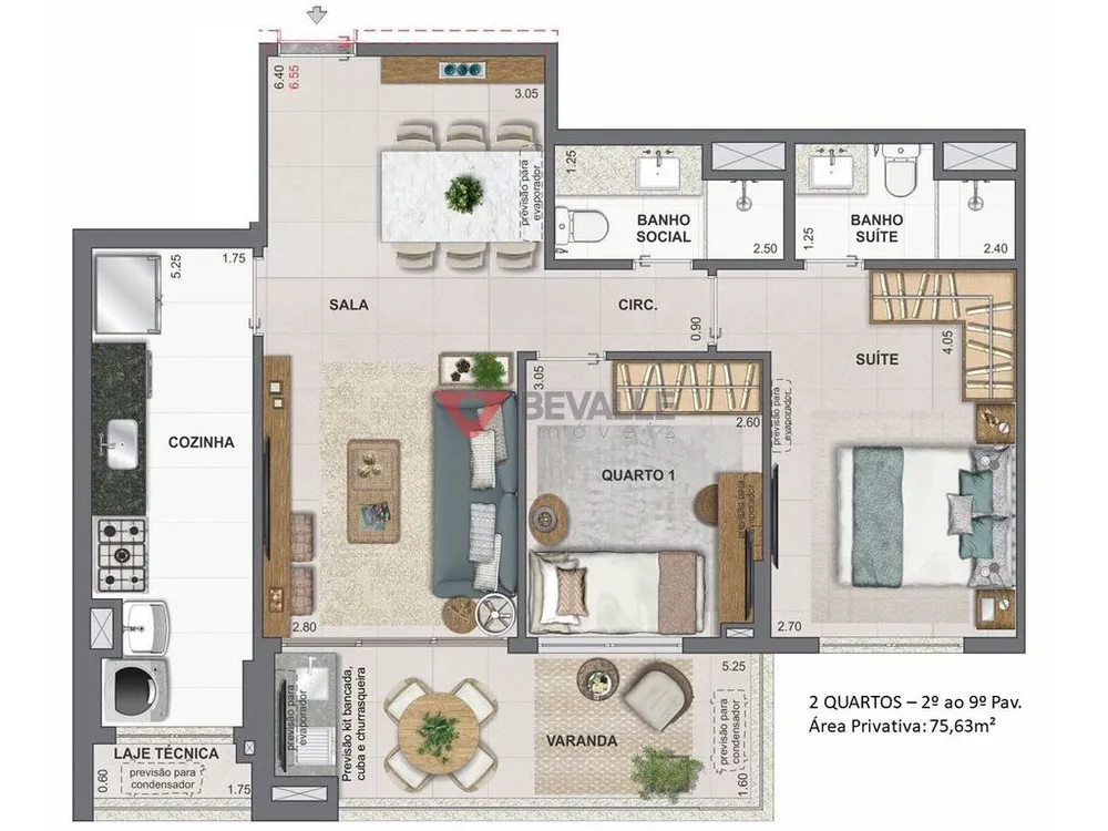 Cobertura, 3 quartos, 151 m² - Foto 2