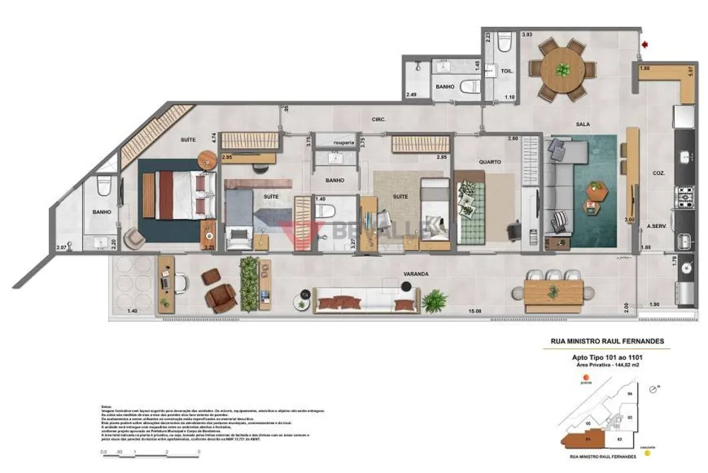 Apartamento, 3 quartos, 145 m² - Foto 10