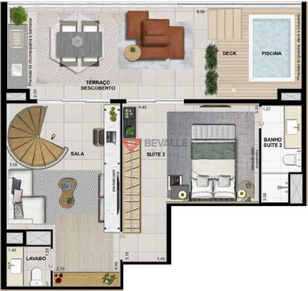 Cobertura, 2 quartos, 187 m² - Foto 17