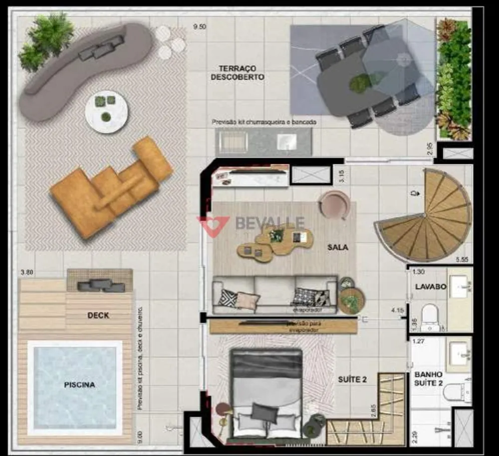 Cobertura, 2 quartos, 187 m² - Foto 26