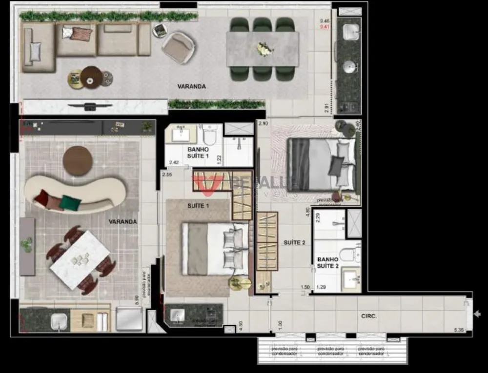 Cobertura, 2 quartos, 187 m² - Foto 11
