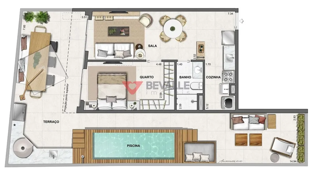 Cobertura, 2 quartos, 104 m² - Foto 23