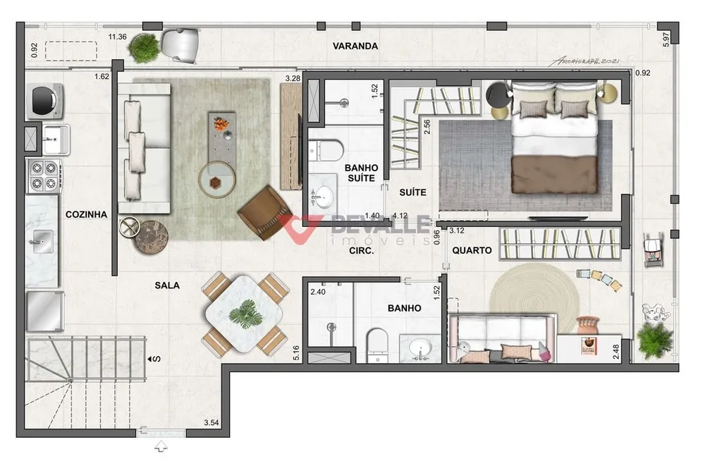 Cobertura, 2 quartos, 104 m² - Foto 27