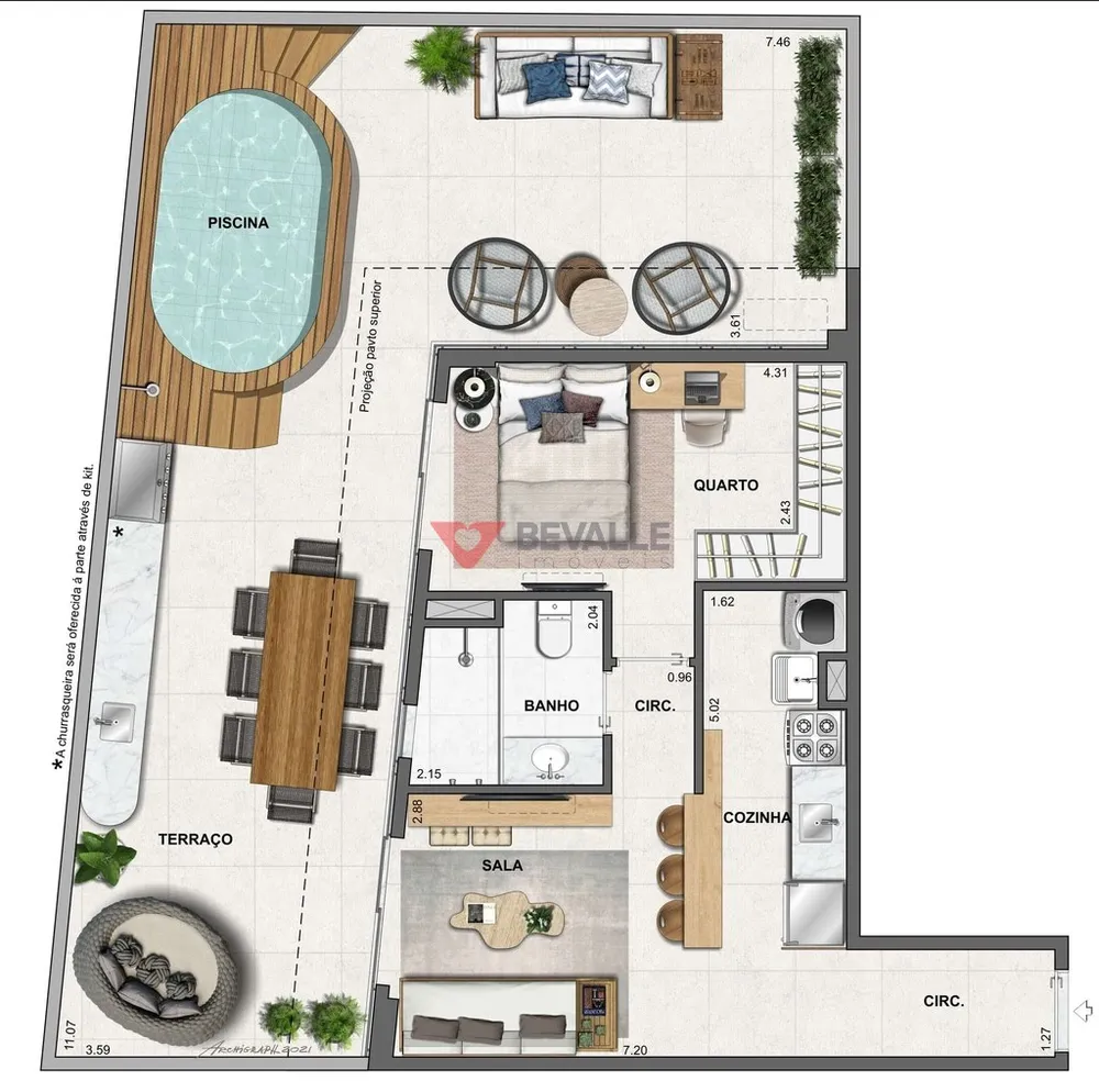 Cobertura, 2 quartos, 104 m² - Foto 21