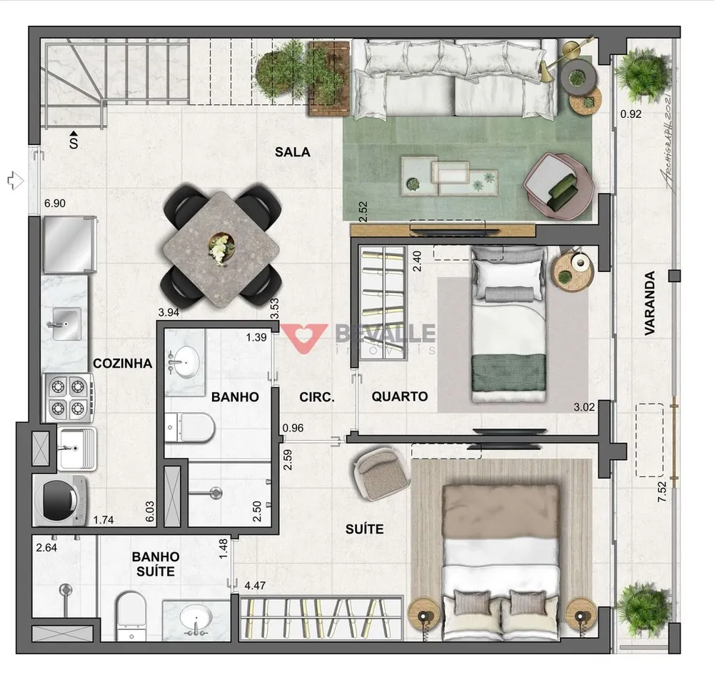 Cobertura, 2 quartos, 104 m² - Foto 25