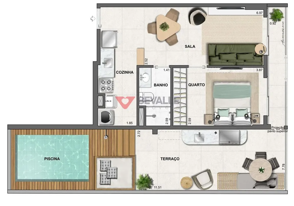 Cobertura, 2 quartos, 104 m² - Foto 20