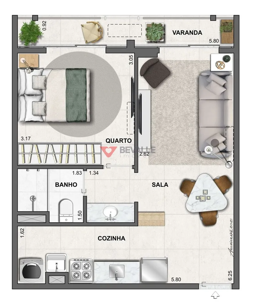 Cobertura, 2 quartos, 104 m² - Foto 6
