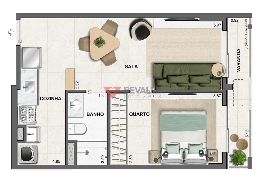 Cobertura, 2 quartos, 104 m² - Foto 2