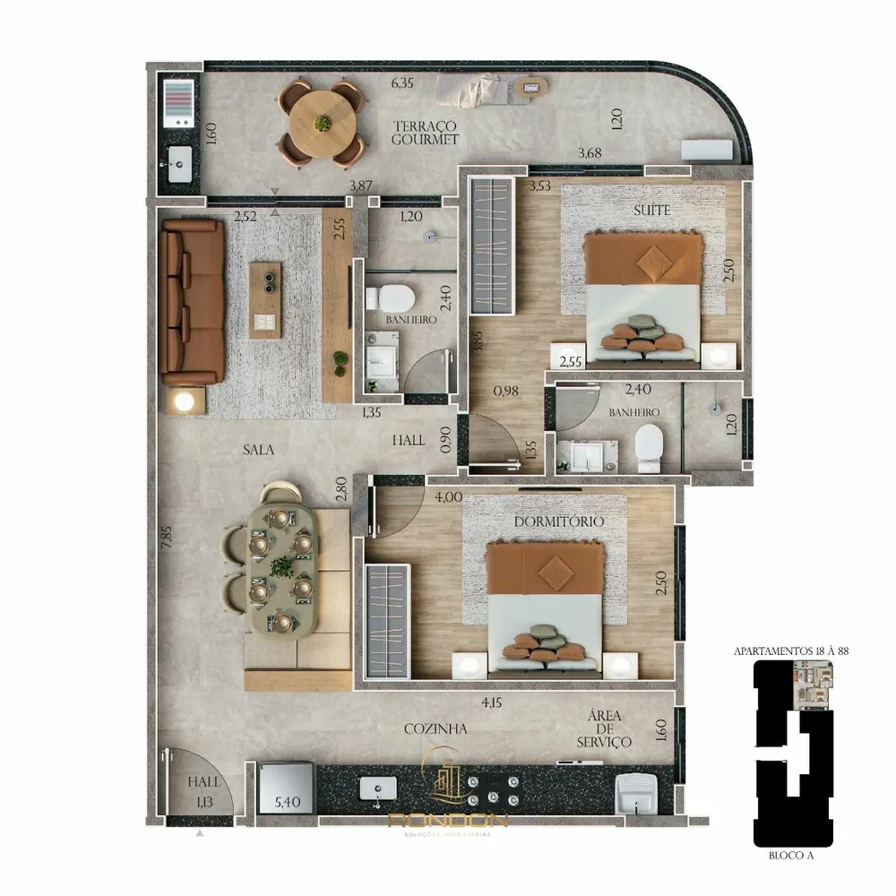 Apartamento, 2 quartos, 72 m² - Foto 2