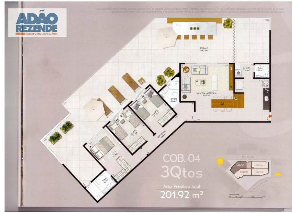 Cobertura, 3 quartos, 188 m² - Foto 8