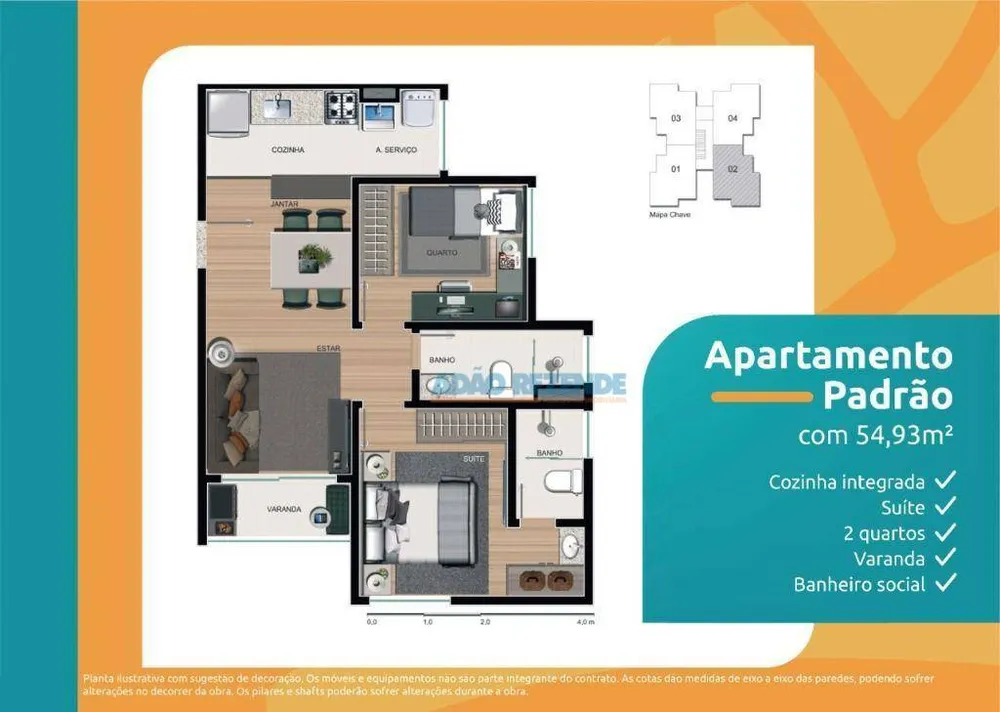 Apartamento, 2 quartos, 54 m² - Foto 9