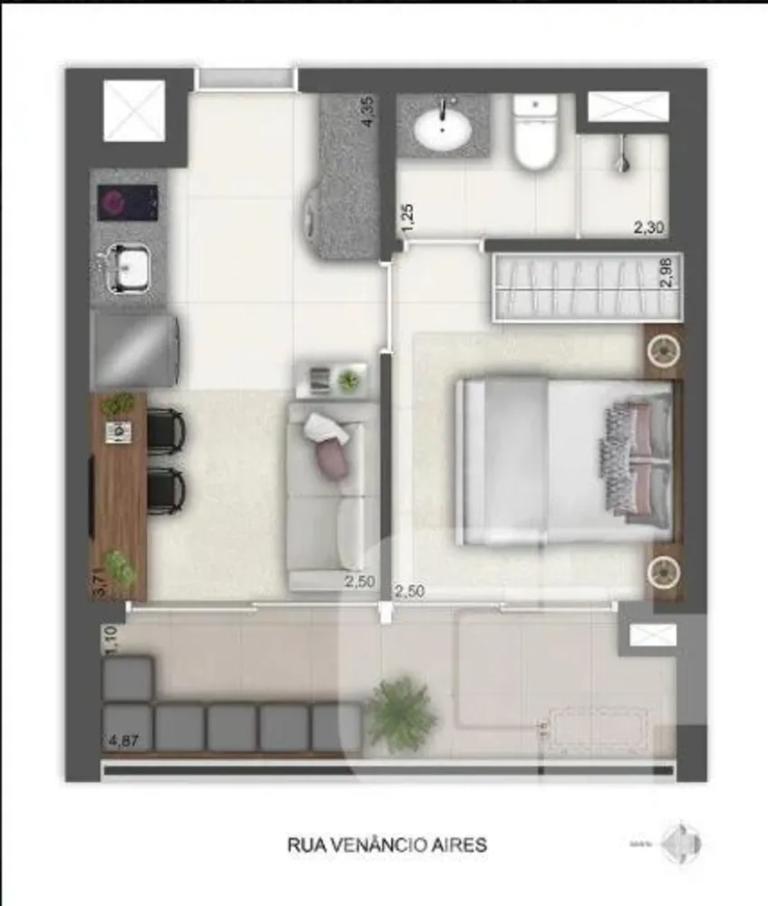 Apartamento, 1 quarto, 28 m² - Foto 7