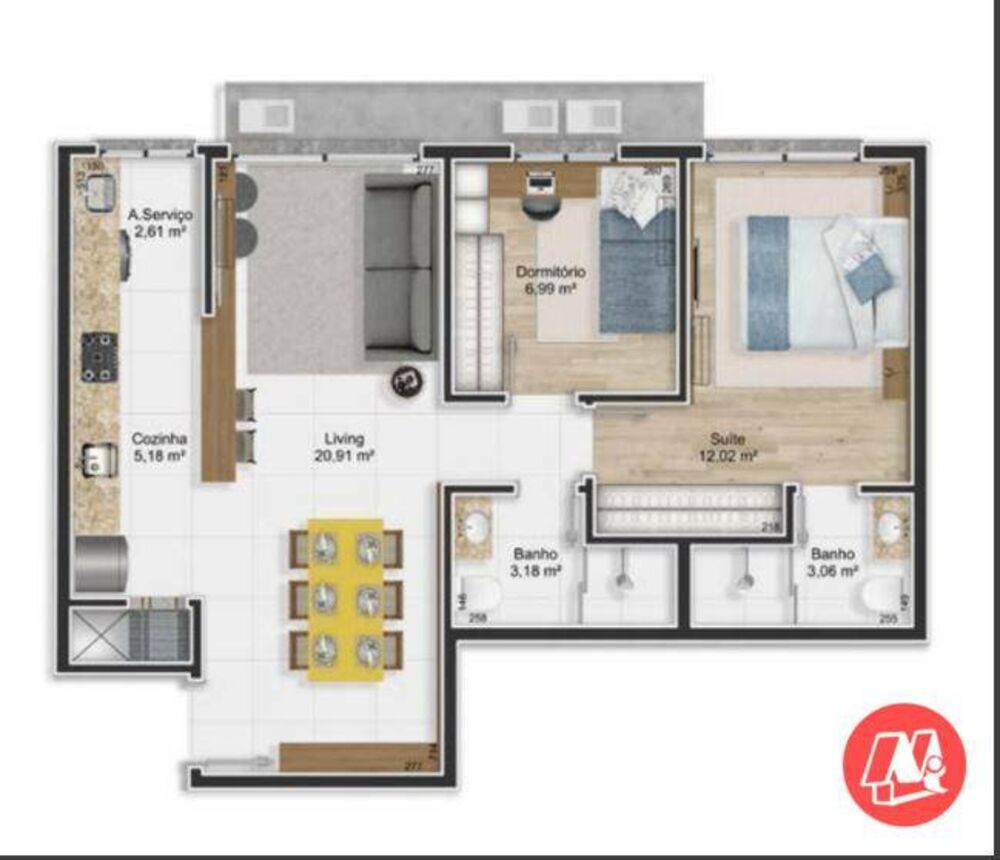 Apartamento, 2 quartos, 65 m² - Foto 4