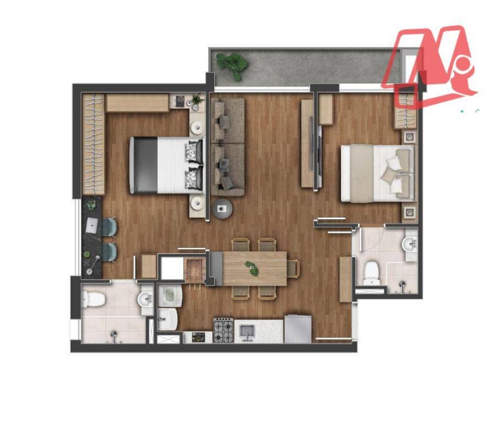 Apartamento, 2 quartos, 61 m² - Foto 8