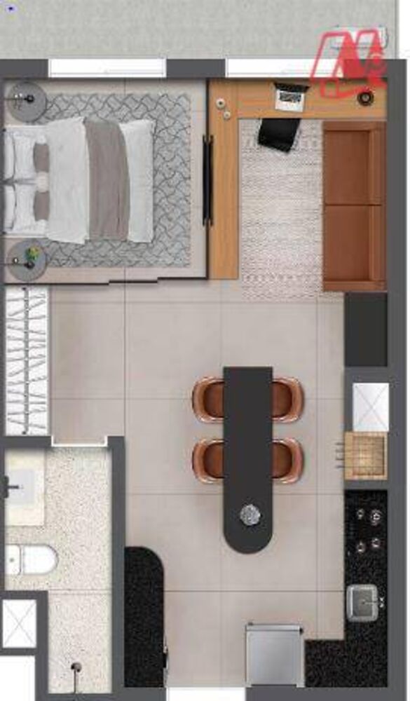 Apartamento à venda com 1 quarto, 44m² - Foto 16