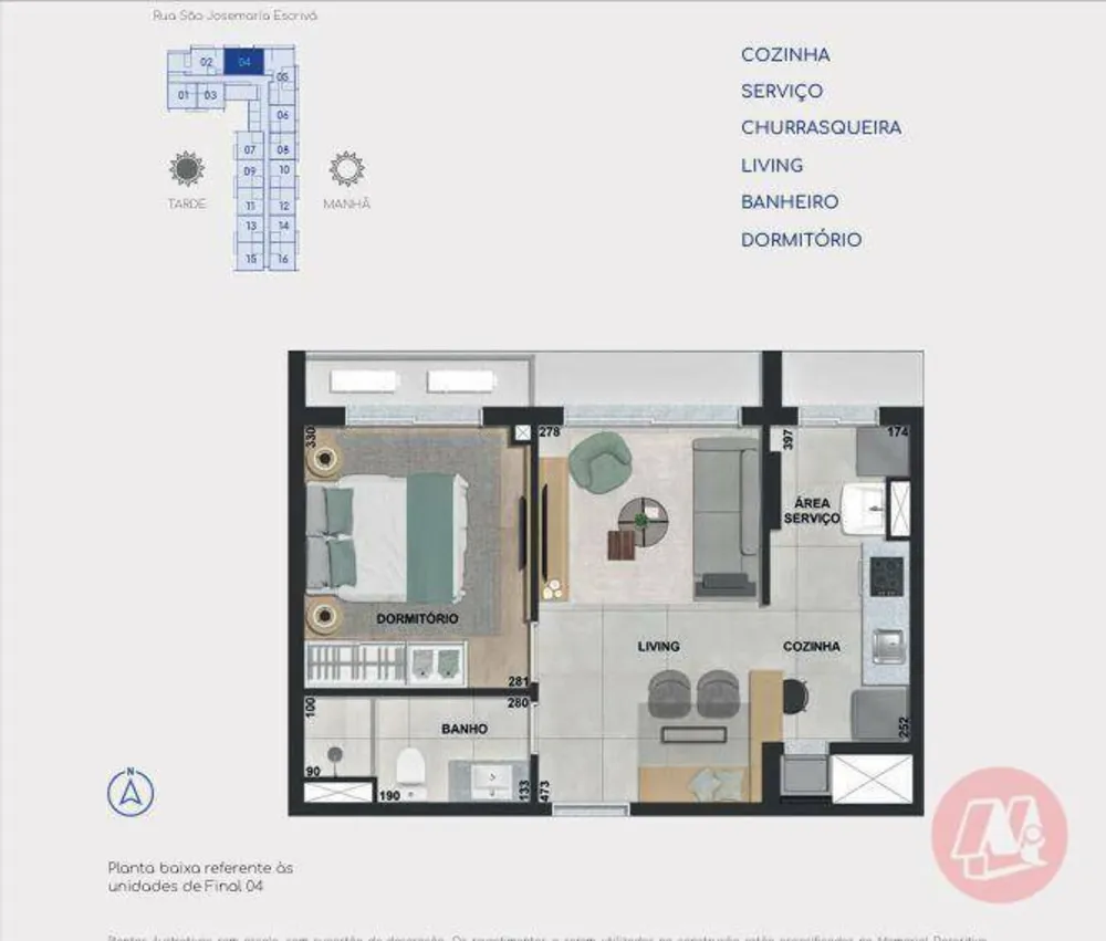 Apartamento, 1 quarto, 29 m² - Foto 3
