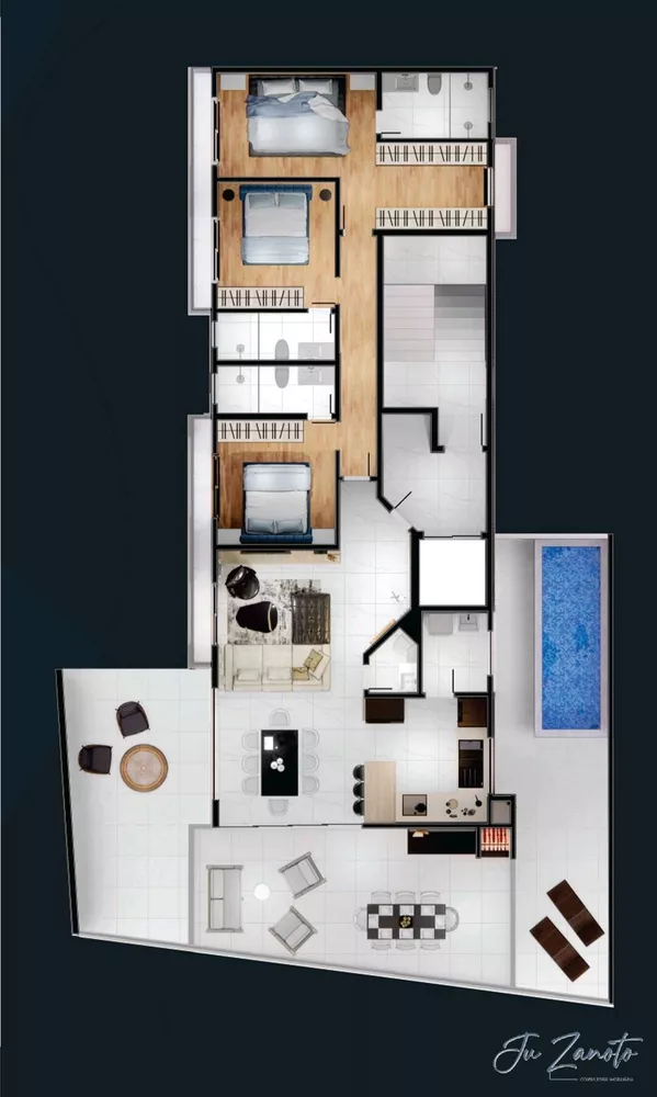 Apartamento à venda com 3 quartos, 191m² - Foto 8