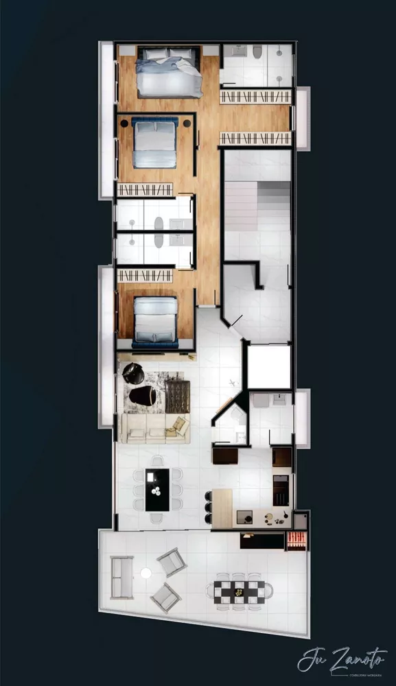 Apartamento à venda com 3 quartos, 191m² - Foto 6