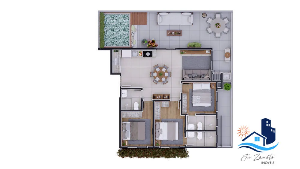 Cobertura, 3 quartos, 149 m² - Foto 9