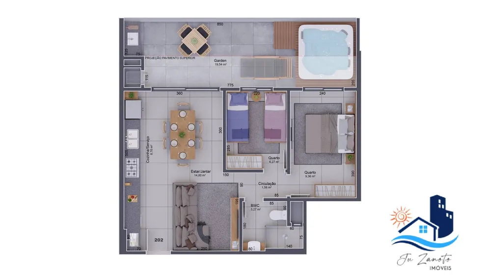 Apartamento, 2 quartos, 62 m² - Foto 1