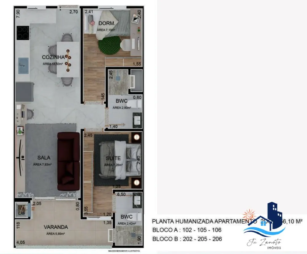Apartamento, 2 quartos, 49 m² - Foto 6