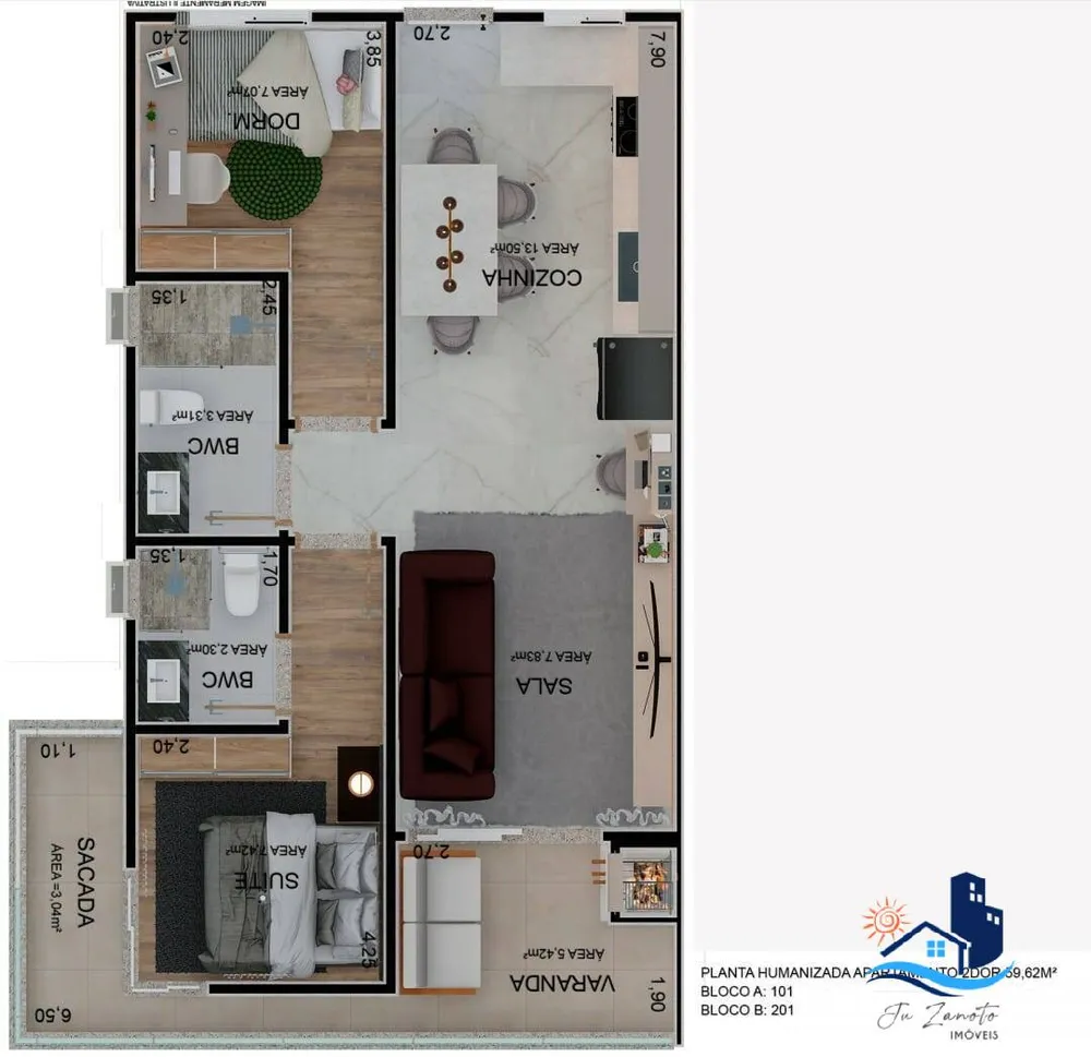 Apartamento, 2 quartos, 49 m² - Foto 7