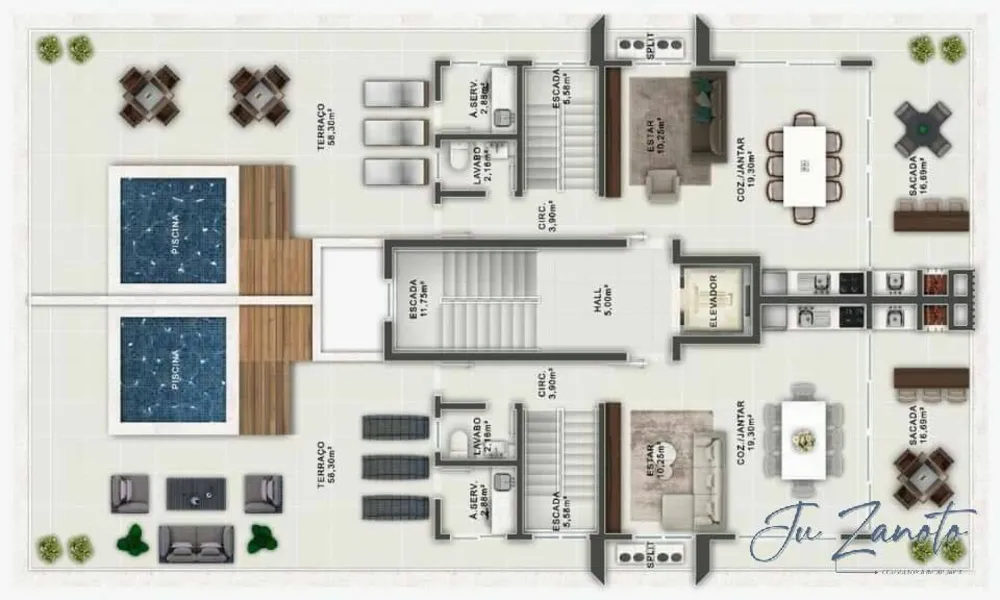 Cobertura, 4 quartos, 261 m² - Foto 12