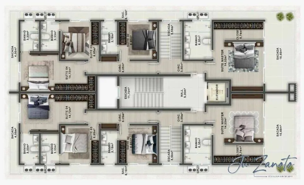 Cobertura, 4 quartos, 261 m² - Foto 11