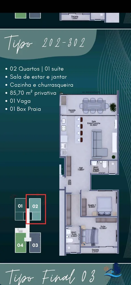 Apartamento, 4 quartos, 116 m² - Foto 3